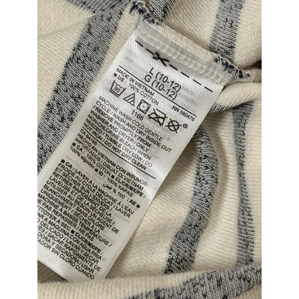 Old Navy Baja Beach Hoodie Striped‎ Youth Kids Size L 10-12 NWOT